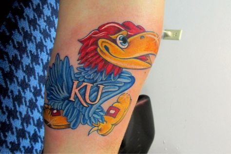 KU jayhawks my tattoo Jayhawk Tattoo, Mayan Tattoos, Mayan Symbols, Ku Jayhawks, Fan Tattoo, Rock Chalk, Forearm Tattoo Women, Kansas Jayhawks, Skin Art