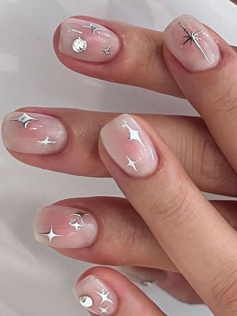 milky white nails with pink blush accent Korean Blush Nails, Korean Blush, Nail Design Gold, Unghie Nail Art, Safe Zone, Korean Nail Art, Asian Nails, Hello Nails, Korean Nails