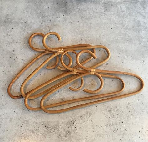 Vintage Bamboo Clothes Hangers • Buy here: https://huntandgatherstyle.etsy.com/listing/1741352138 Bamboo Clothes, Clothes Hanger, Vintage Antiques, Clothes