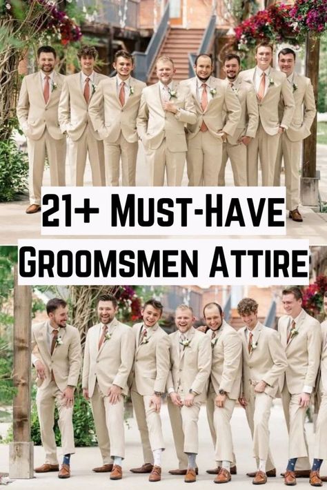 21 Best Rustic Groomsmen Attire: Make Your Wedding Day Unforgettable 50 Wedding Attire For Groomsmen, Fall Groomsmen Attire, Rustic Groomsmen, Fall Groomsmen, Rustic Groomsmen Attire, Rustic Wedding Attire, Groomsmen Vest, Grooms Attire, Groomsmen Looks