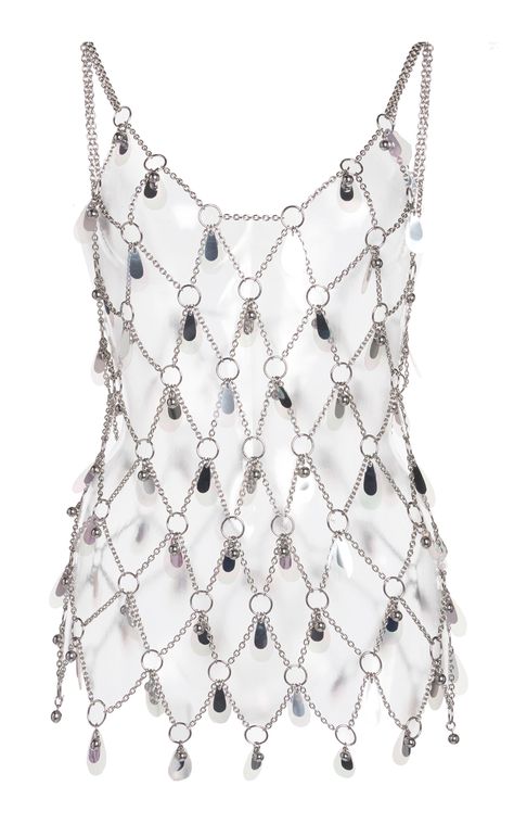 Paco Rabanne Chain-Link Embellished Metal Tank Top $1,190 Metal Tank Top, Metal Tank, Applique Top, Where To Shop, Shopping Tips, Looks Chic, Paco Rabanne, Stage Outfits, Lingerie Collection