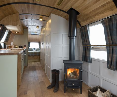 Glamour Interiors, Narrowboat Interiors, Airstream Living, Caravan Ideas, Airstream Campers, Airstream Trailers For Sale, Garage Floors, Caravan Makeover, Airstream Remodel