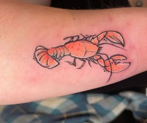 35+ Lobster Tattoos with Meaning 37 Lobster Tattoos, Lobster Tattoo, Giant Lobster, Knife Tattoo, Remembrance Tattoos, Grace Symbol, Good Old Times, Face Tattoo, Eye Tattoo