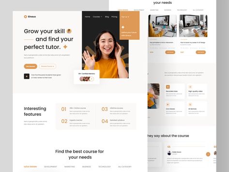 Online Course Website, Course Landing Page, Minimal Website Design, Minimal Website, Minimalist Web Design, Course Web, Feminine Minimalist, Landing Page Examples, Online Training Courses