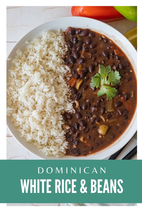 Dominican Rice And Beans Recipe, White Rice And Beans, Dominican Rice And Beans, Dominican Rice, Dominicano Recipes, Pollo Tropical, White Rice Recipes, Rice And Beans Recipe, Rice Recipes For Dinner