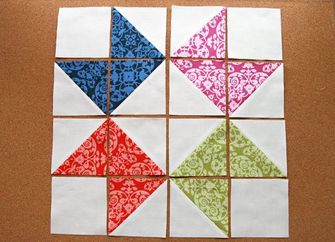 Solstice Stars Series : Ribbon Star — Fresh Lemons Quilts Ribbon Star, Half Square Triangle Quilts, Star Quilt Blocks, Quilt Block Tutorial, Star Quilt Patterns, Triangle Quilt, Quilt Block Pattern, Star Quilts, Quilting Techniques