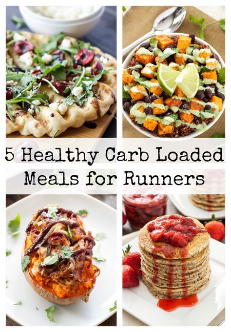 5 Healthy Carb Loaded Meals for Runners | Carb rich meals to power you through your next race or long run! Carb Loading Meals For Athletes, High Carb Recipes, Meals For Runners, Recipes For Runners, Runner Diet, Running Diet, Carb Loading, Braised Chicken Breast, Runners Food