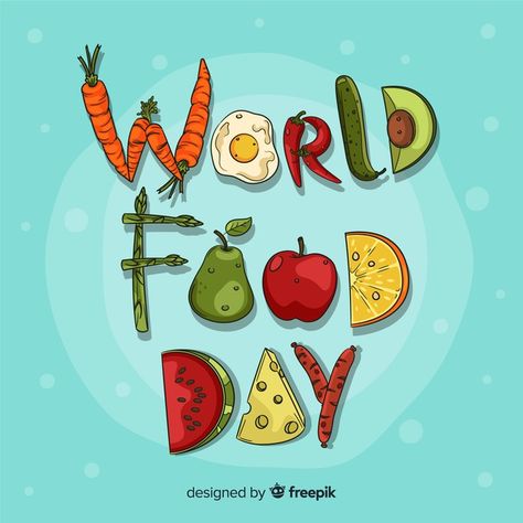 Food Day Poster, Bubble Wrap Crafts, World Food Day, Food Wastage, Food Day, Monthly Activities, World Food, World Days, Beauty Art Drawings