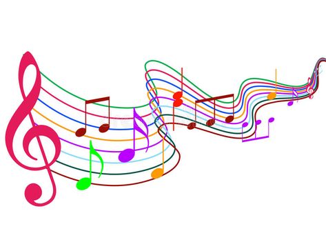 Music Notes royalty free illustration Music Notes Illustration, Music Notes Decorations, Notes Illustration, Zumba Quotes, Music Note Symbol, Brush Lettering Practice, Music Notes Art, Birthday Clips, Music Room Decor