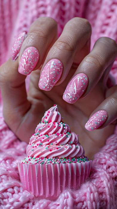 Pink Nails Candyland Nails, Candy Land Nails, Candy Land Costumes, Ice Cream Nails, Cream Nail, Candy Nails, Nails Sparkle, Nails Trend, Stunning Nail Designs