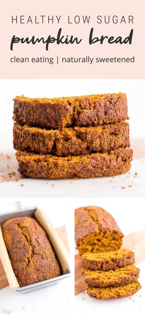 Bread Pumpkin, Healthy Pumpkin Bread, Low Sugar Desserts, Sugar Bread, Pumpkin Recipes Healthy, Clean Eating Desserts, Cheese Pumpkin, Sugar Pumpkin, Pumpkin Recipes Dessert