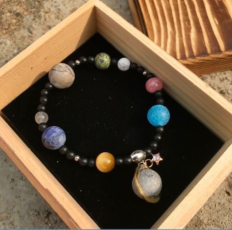 Planet Bracelet, Galaxy Bracelet, Galaxy Jewelry, Magical Jewelry, Fancy Jewellery, Girly Jewelry, Bijoux Diy, Pretty Jewellery, Solar System