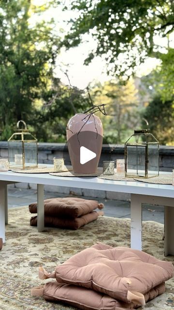 Sunny Amirpour | Intentional Living☀️DIY on Instagram: "Hello, October 🍂 Falling for soft hues and cozy vibes, because it’s my era for softness and I’m leaning into that. 

I used a simple setup of @ikea Lack side tables and a desk top to create a low picnic-style table. This is easy to take apart and store when you don’t need them exposed to the elements. Now… I believe it’s time for a girls’ night to enjoy a chilly evening with blankets and charcuterie. 

Who else is softening up this fall, or is it just me? 

#FallingForSoftness #CozyEra #lethalloweendecoratingbegin" Forest Party Theme, Garden Themed Party, Ikea Lack Side Table, Enchanted Forest Party, Forest Party, Picnic Style, Ikea Lack, Simple Setup, Hello October