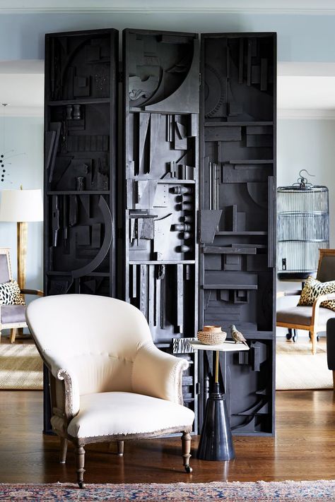 Whether it's the illusion of privacy, some decorative personality, a small-space solution, or strategic layout you're after, these room divider ideas might be just what your space needs. From folding screens to ceiling-high bookcases and even some makeshift rooms, read on for 21 ingenious (and, of course, stylish) room divider ideas and shopping tips. #roomdivider #studiohacks Bedroom Divider, Room Divider Ideas, Garage Design Interior, Divider Ideas, Living Room Divider, Diy Room Divider, Divider Design, Gorgeous Bedrooms, Living Room Partition