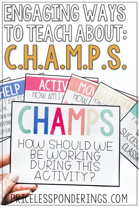 Champs Behavior Management, Champs Classroom Management, Champs Posters, Classroom Management Elementary, Teaching Classroom Management, Behavior Clip Charts, Effective Classroom Management, Classroom Procedures, Clip Chart