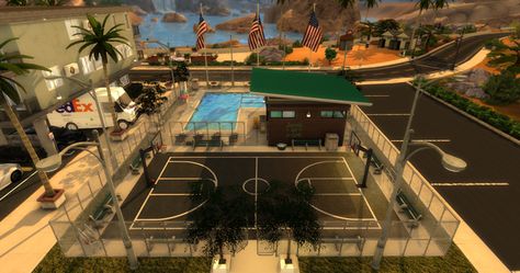 Sims 4 Basketball Jersey, Sims 4 Backyard Cc Patreon, Sims 4 Pool Lot, Sims 4 Cc Basketball Court, Sims4 Outdoor Cc, Sims 4 Basketball Court, Sims 4 Urban Furniture, Sims 4 Public Pool, Sims 4 Urban Builds