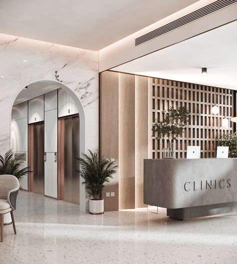 Dental Design Interior, Medical Clinic Design, Healthcare Interior Design, Dental Office Design Interiors, Lobby Interior Design, Office Lobby, Clinic Interior Design, Hospital Interior, Spa Interior