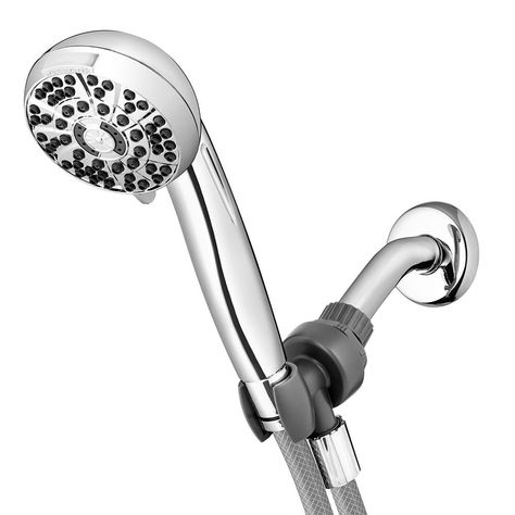 Update your bath space with the selection of this Waterpik Single Wall Mount Low Flow Handheld Adjustable Shower Head in Chrome. Cleaning Shower Head, Shower Head With Hose, Adjustable Shower Head, High Pressure Shower Head, Steam Showers Bathroom, Handheld Shower Head, Retail Market, Infrared Sauna, Shower Cleaner