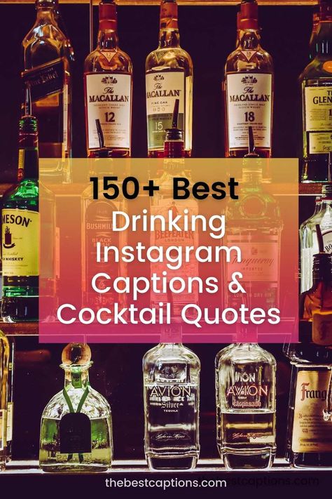 150+ Best Drinking Instagram Captions & Cocktail Quotes | Best Captions Bar Photo Ideas Instagram, Bartender Captions For Instagram, Bartender Instagram Captions, Captions For Bar Pics, Wine Insta Captions, Captions For Drinking Pictures, Pub Captions For Instagram, Bar Instagram Captions, Drink Quotes Instagram