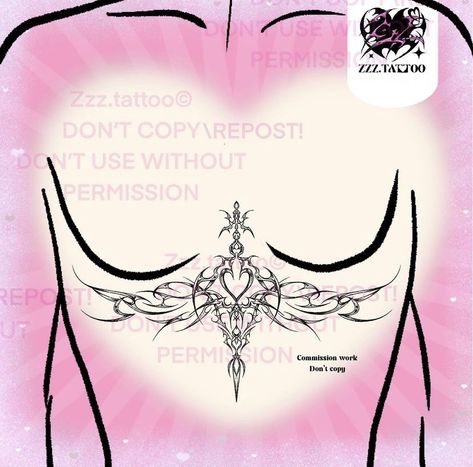 Cybersigilism Tattoo Sternum, Y2k Chest Tattoo, Cybersigilism Sternum Tattoo, Zzz Tattoo, Chest Tattoo Designs Female, Tattoo Under Chest, Celtic Tattoo For Women, Small Finger Tattoos, Web Tattoo