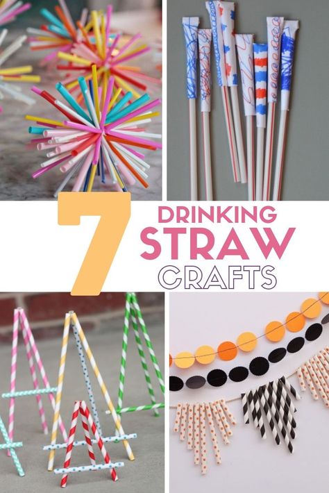 Use straws for something besides drinking chocolate milk! This collection will show you simple DIY craft tutorial ideas to make with drinking straws. #thecraftyblogstalker #drinkingstraws #straws #kidscrafts Straw Craft Ideas, Straws Crafts, Paper Straws Crafts, Drinking Straw Crafts, Resident Activities, Straw Craft, Easy Diy Kids, Straw Crafts, Drinking Chocolate