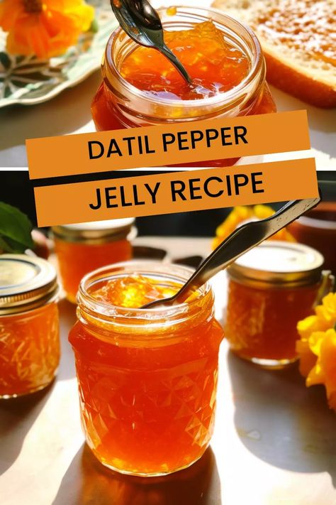 Looking to make your own homemade datil pepper jelly? Here is an easy-to-follow recipe that will help you create deliciously zesty results. Enjoy the sweet and spicy flavor of this traditional southern treat! Datil Pepper Jelly, Datil Pepper Recipe, Datil Pepper Sauce, Canning Veggies, Garden Canning, Pepper Jelly Recipe, Datil Pepper, Pepper Jelly Recipes, Easy Canning