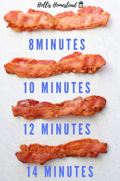 Air Fryer Recipes Bacon, Oven Bacon, Air Fry Bacon, Air Fry Oven, Air Fryer Recipes Breakfast, New Air Fryer Recipes, Air Fryer Recipes Snacks, Air Fryer Cooking Times, Cooks Air Fryer