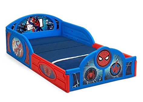 Boys Spiderman Bedroom, Spiderman Bedroom, Toddler Tent, Toddler Bed Boy, Crib To Toddler Bed, Toddler Bed Frame, Kid Bed, Batman Batmobile, Big Kid Bed