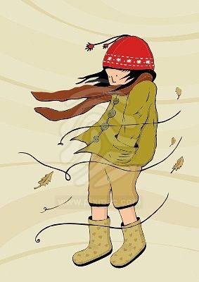 Walking in windy weather Weather Illustration, Blowin' In The Wind, Girl Walking, Blowing In The Wind, Storybook Art, Winter Illustration, Windy Weather, Winter Images, Creative Images