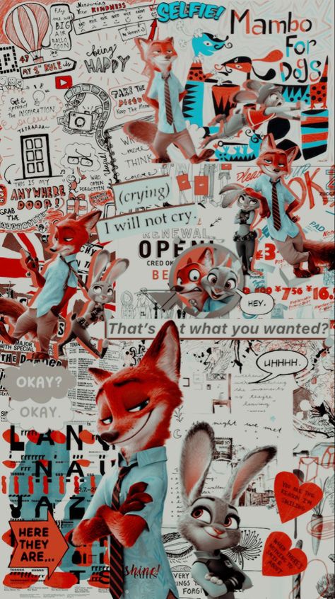 Zotopia Ships, Zootopia Nick E Judy, Zootopia Wallpaper, Disney Movie Art, Disney Character Drawings, Disney Characters Wallpaper, Nick And Judy, Disney Zootopia, Disney Collage