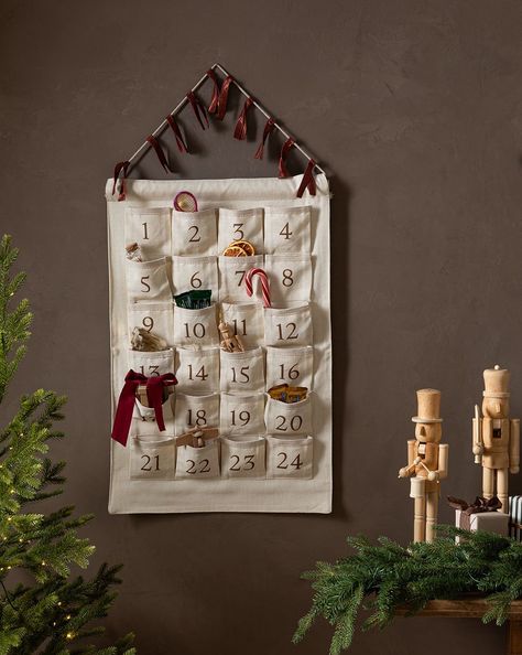 Advent Calendar Modern, Mid Century Advent Calendar, Holiday Advent Calendar, Vintage Advent Calendar, Wall Advent Calendar, Canvas Advent Calendar, Entryway Vignette, Hanging Advent Calendar, Nutcracker Christmas Decor