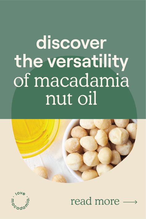 If you aren’t using macadamia nut oil, you’re seriously missing out! It’s one of the healthiest oils you can use for cooking and it’s so versatile that it’s even used in skin and hair care products to help moisturize and hydrate your body. Take a closer look at the benefits in this article! #macadamia #nut #plantbased #oil Macadamia Oil Benefits, Skin And Hair Care, Macadamia Nut Oil, Macadamia Nut, Macadamia Oil, Healthy Oils, Food Science, Oil Benefits, Macadamia Nuts