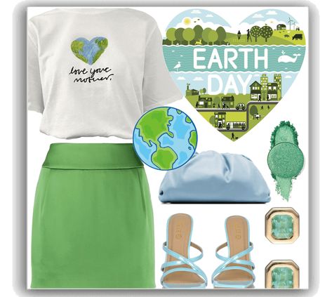 Earth Day Outfit, Recycled Dress, Virtual Wardrobe, Happy Earth Day, Outfit Challenge, Happy Earth, Recycled Fashion, Recycle Clothes, Outfit Maker