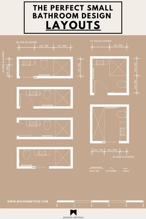 Small Bathroom Dimensions Layout, Small Ensuite Dimensions, Small Bathroom In Master Room, Small Master And Ensuite, 1m Wide Bathroom, Guest Bathroom Floor Plans, Small Three Piece Bathroom Ideas, Small His And Hers Bathroom, Small Bathroom Configuration