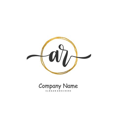 AR Initial handwriting and signature logo design with circle. Beautiful design handwritten logo for fashion, team, wedding, luxury logo. Ar Logo, Signature Logo Design, Handwritten Logo, Wedding Luxury, Initials Logo, Wedding Prep, Luxury Logo, Signature Logo, Luxury Wedding