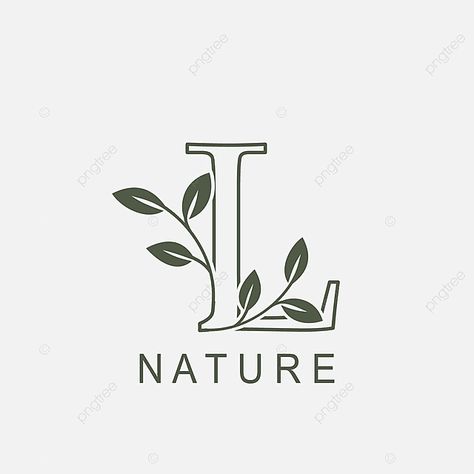 Flower And Leaf Design, Logos With Leaves, L Logo Design Ideas, Letter L Logo Design, L Typography, L Logo Design, Image Cricut, Flower Design Vector, Leaf Logo Design