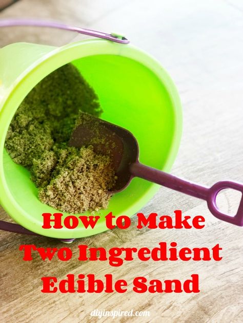 Two Ingredient Edible Sand - DIY Inspired How To Make Edible Sand For Cake, Edible Sand For Cakes, Crazy Desserts, Sand Diy, Edible Sand, Craft Room Organization Diy, Edible Slime, Moana Theme, School Fair