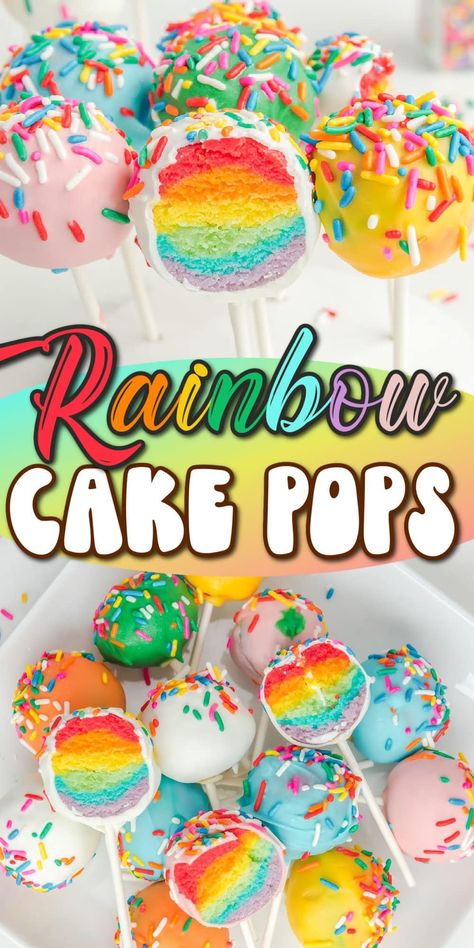 Tye Dye Cake Pops, Pride Cake Pops, Homemade Rainbow Cake, Cake Pop Frosting Recipes, Pride Dessert Ideas, Pride Baked Goods, Rainbow Dessert Ideas, Tie Dye Cake Pops, Meringue Rainbow