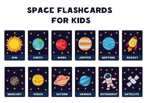 Space Flashcards, Spelling Games For Kids, Solar System Facts, New Year Doodle, Spy Games For Kids, Doodle Pictures, Star Cartoon, Tata Surya, Space Doodles