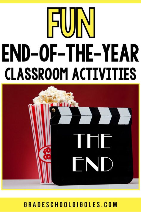 It's hard to believe that the school year is nearly done, but here we are! What end-of-the-year activities do you have planned? Will you be making memory books or celebrating with student awards? Do you have a game day or movie day planned? If you're looking for fun end-of-the-year activities that are easy to implement, check out this blog post for end-of-the-year activity ideas and printables. School Year Themes, Movie Day, Classroom Awards, End Of The Year Activities, Elementary Learning, Class Games, End Of Year Activities, Student Awards, Classroom Games