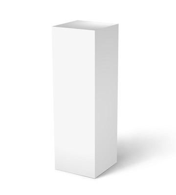 White Pedestal, Display Pedestal, Event Display, Pedestal Stand, White Laminate, Artwork Display, Fluorescent Light, Ambient Light, Unique Lighting