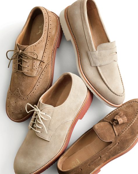 Suede Men Shoes, Suede Loafers Men Outfit, Mens Suede Shoes, Sandal Kulit, Suede Shoes Men, Mens Leather Shoes, Gents Shoes, Men Footwear, Alden Shoes