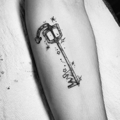 Keyblade Tattoo, Heart Key Tattoo, Kingdom Hearts Tattoo, Ankle Band Tattoo, Blade Tattoo, Zelda Tattoo, Gamer Tattoos, Ankle Bracelet Tattoo, Key Tattoos