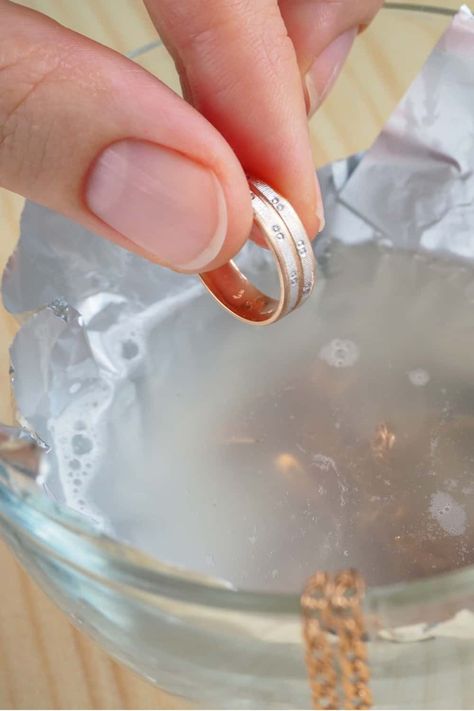 How to Clean Gold rings Cleaning Wedding Ring At Home, How To Clean Wedding Ring At Home, How To Clean Pearls, Gold Ring Images, Wedding Ban, Clean Rings, How To Clean Gold, Silicone Wedding Rings, How To Clean Silver