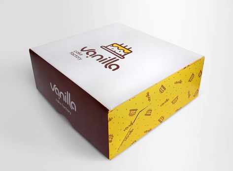 Vanilla – Packaging Of The World Food Packaging Box Design, Food Packing Box Design, Pastry Box Packaging Design, Food Box Packaging Design, Food Box Design, Creative Box Design, Packaging Diy Box, Kardus Packaging, Cake Packaging Design