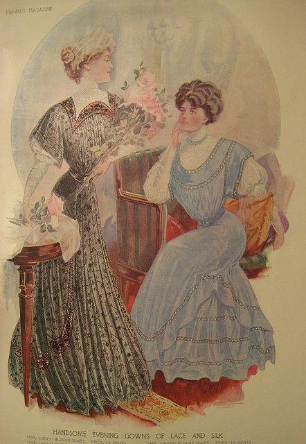 Handsome Evening Gowns Edwardian Jumper Dress, History Fashion, Elegant Attire, Edwardian Fashion, Historical Maps, Fashion Plates, Belle Epoque, Jumper Dress, Fashion Drawing