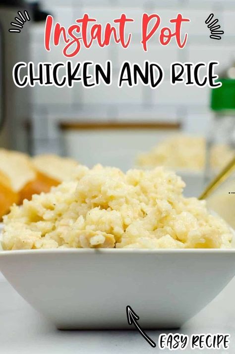 This chicken and rice recipe from the Inspiration Edit is comfort food at its finest! All you need are a few simple ingredients to make a delicious and easy weeknight dinner! Try making chicken and rice in your instant pot today! Low Calorie Instant Pot, Homemade Chicken And Rice, Instant Pot Chicken And Rice, Ip Chicken, 30 Minute Meals Healthy, Seafood Dinner Recipes, Chicken And Rice Recipe, Low Calorie Chicken, Healthy Family Dinners