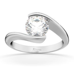 Flat Engagement Rings, Unique Solitaire Engagement Ring, Solitaire Engagement Ring Setting, Tension Engagement Rings, Tension Set Engagement Rings, Tension Ring, Solitaire Engagement Ring Settings, Solitaire Ring Set, Solitaire Diamond Engagement Ring