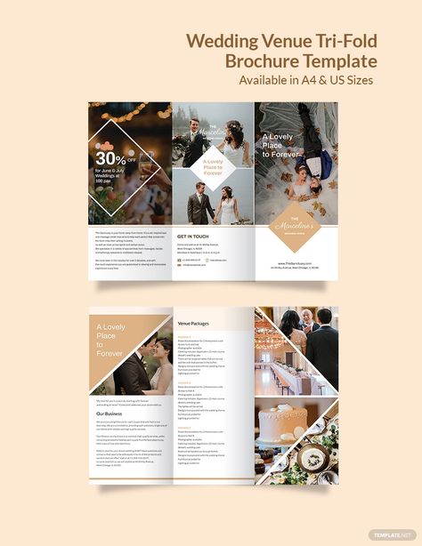 Wedding Packages Prices Design, Wedding Packages Template, Wedding Brochure Design Layout, Wedding Package Design, Event Planner Business Card Design, Wedding Brochure Design, Church Brochures, Wedding Poster Design, Wedding Flyer