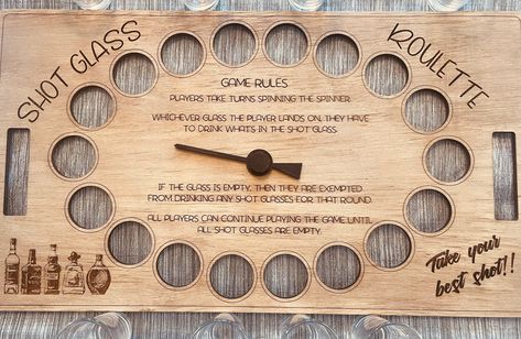 Wooden Drinking Games, Laser Projects Ideas, Laser Wood Projects, Girls Night Drinking Games, Drinking Games For Adults, Laser Engraving Ideas, Shot Board, Repurposed Wood Projects, Drinking Gifts